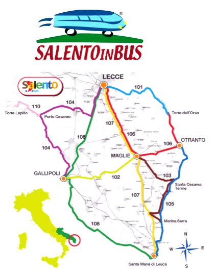 A Península Salentina e as rotas do programa "Salento in Bus"